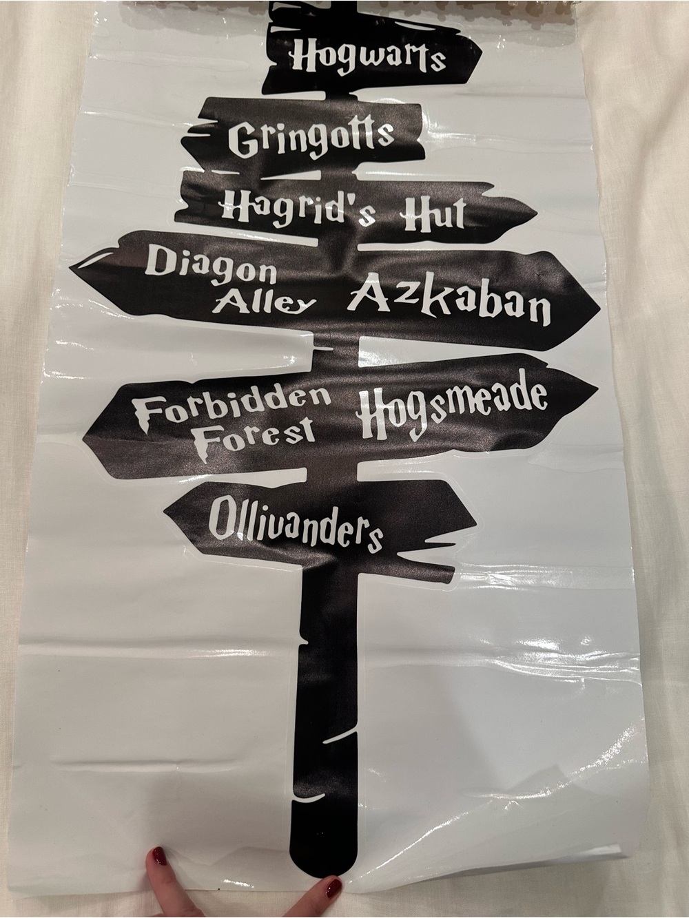 Harry Potter Directional Sign Decal